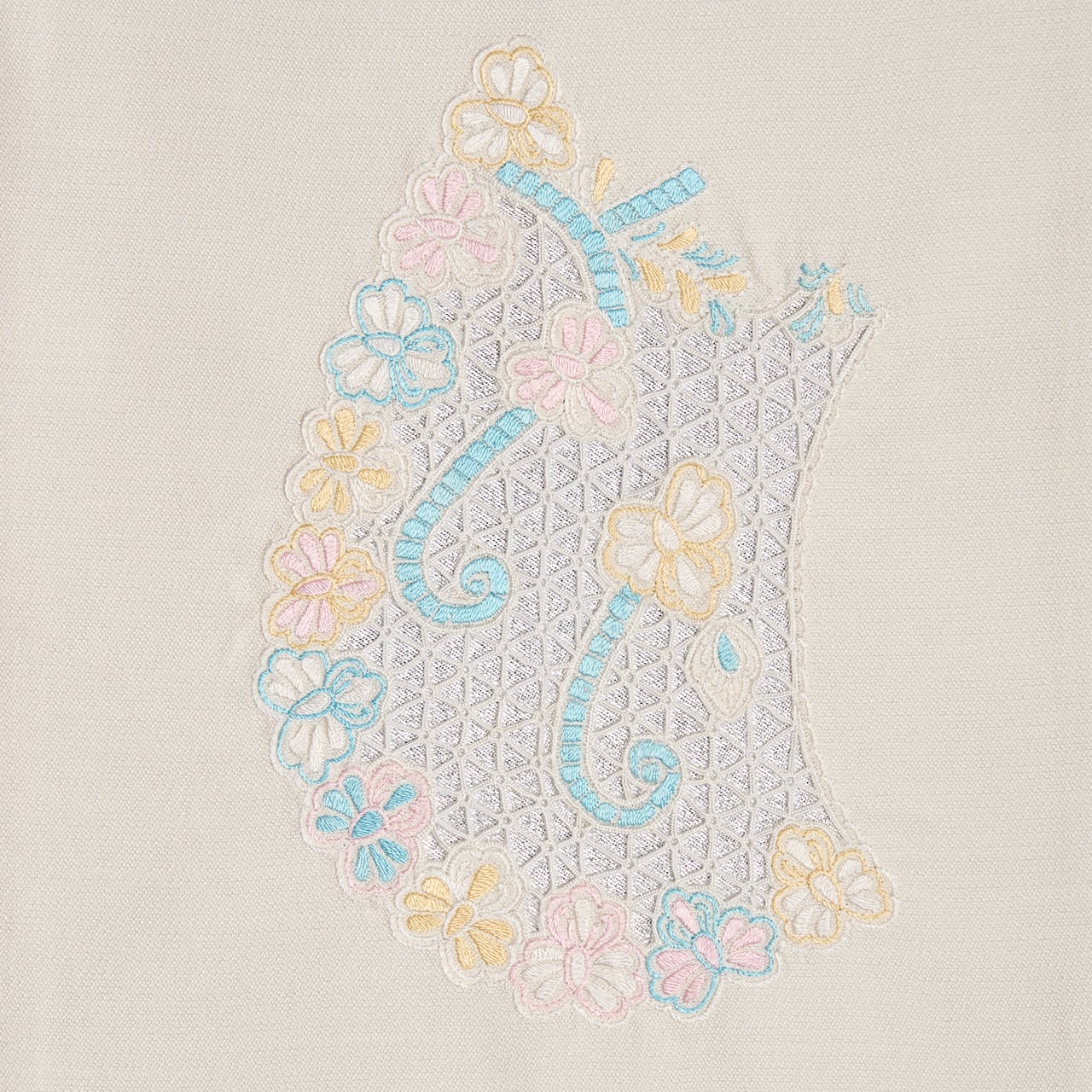 お花の模様 レース編み名古屋帯【未着用品】 | かわの屋