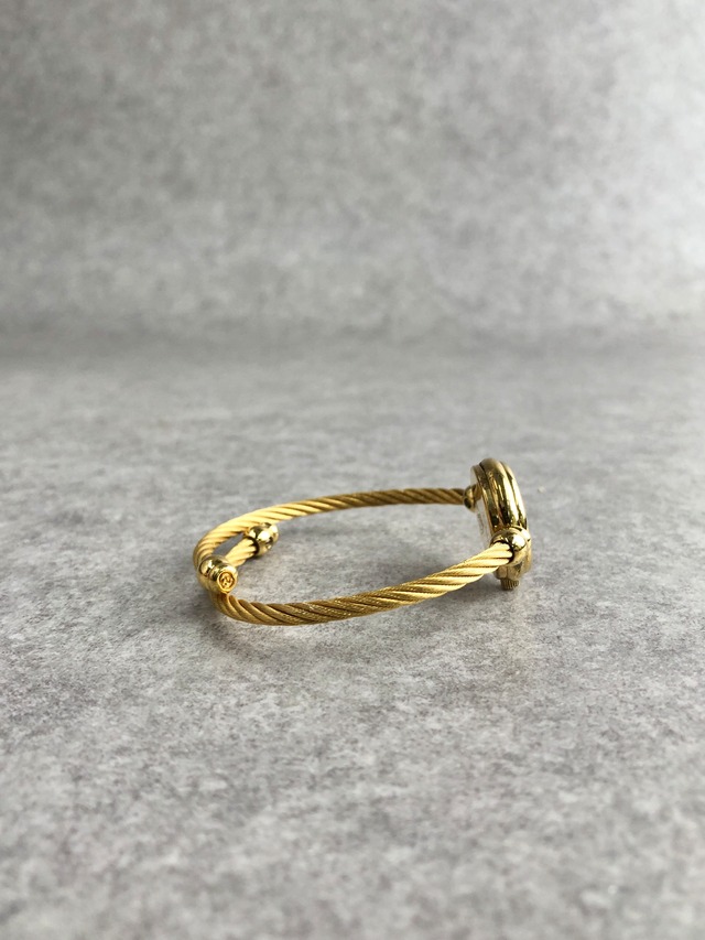 GUCCI グッチ 腕時計 ゴールド×ブラック ステンレススチール バングル 2700.2.L クウォーツ vintage ヴィンテージ オールド 8iznpb
