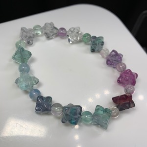 4こんぺいとうフローライトグラデーションブレスレット