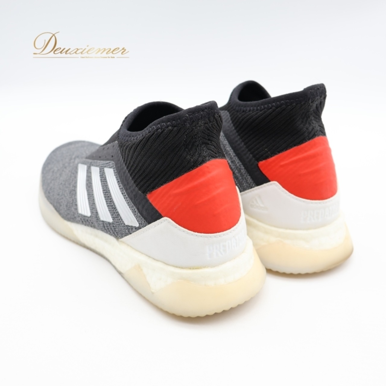 adidas スニーカー 25.5cm PREDATOR BOOST ブラック系 靴 くつ アディダス シューズ 黒 赤 おしゃれ かっこいい スポーツ 運動 グレイ系 レッド系