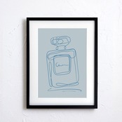 EAU DE PARFUM N°19｜余韻を描くミニマル香水ラインアートポスター｜上質で静かな存在感｜高品質半光沢紙｜A2ポスター