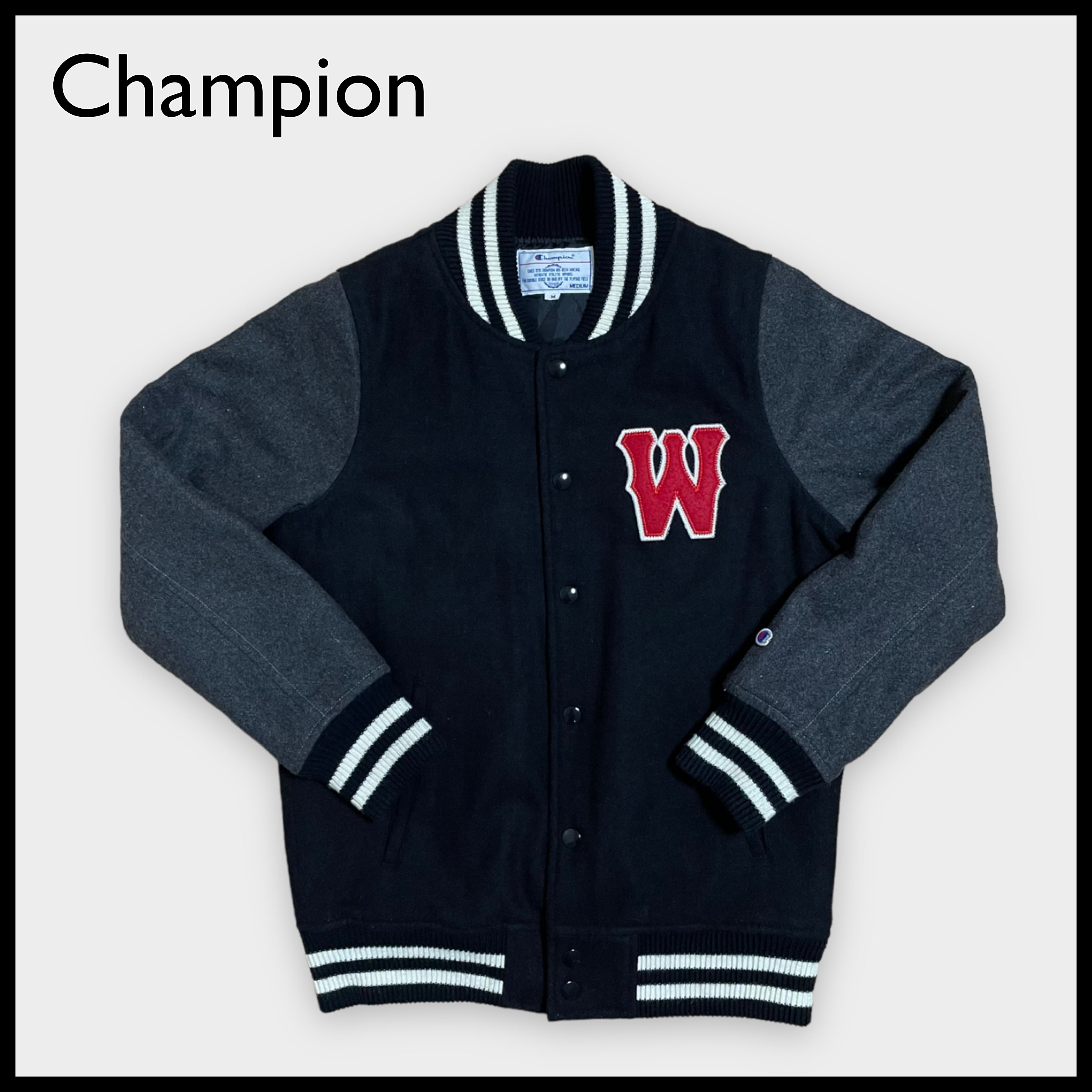 Champion/チャンピオン SNAP JACKET ワッペンブルゾン スタジャン-