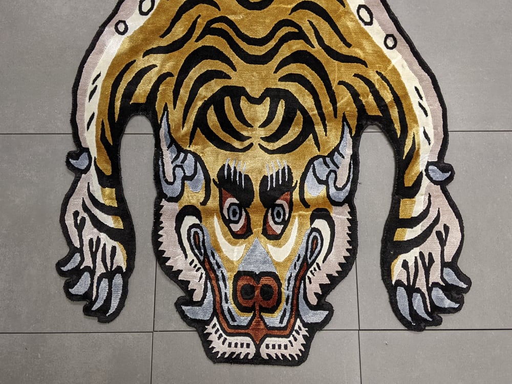 Tibetan Tiger Rug (Lサイズ シルク 013) チベタンタイガーラグ