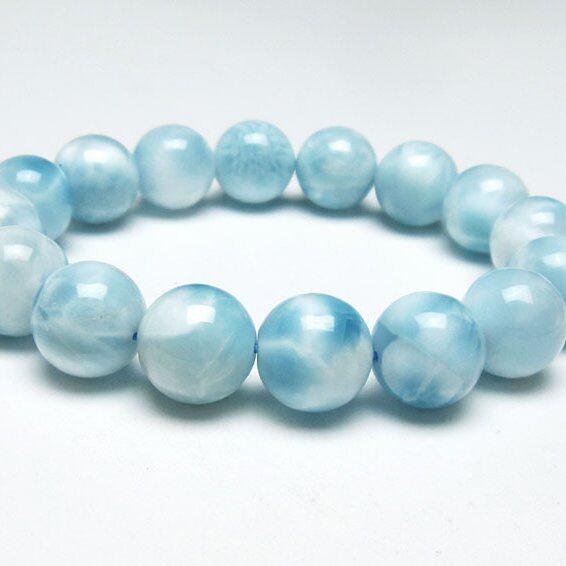 ラリマー ブレスレット 13mm 一点物  111-38052