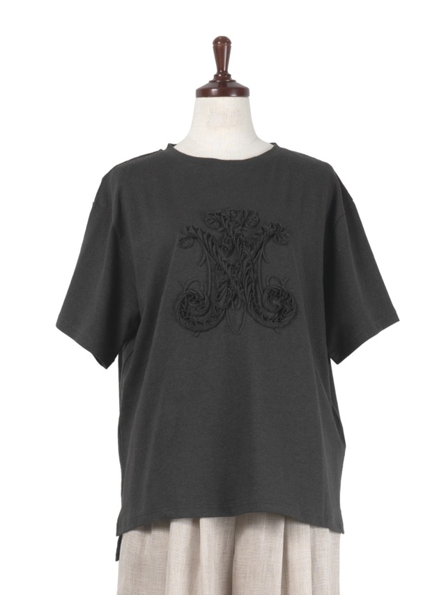 HEMP(ヘンプ）ロゴTシャツ　CARBON BLACK　FREE