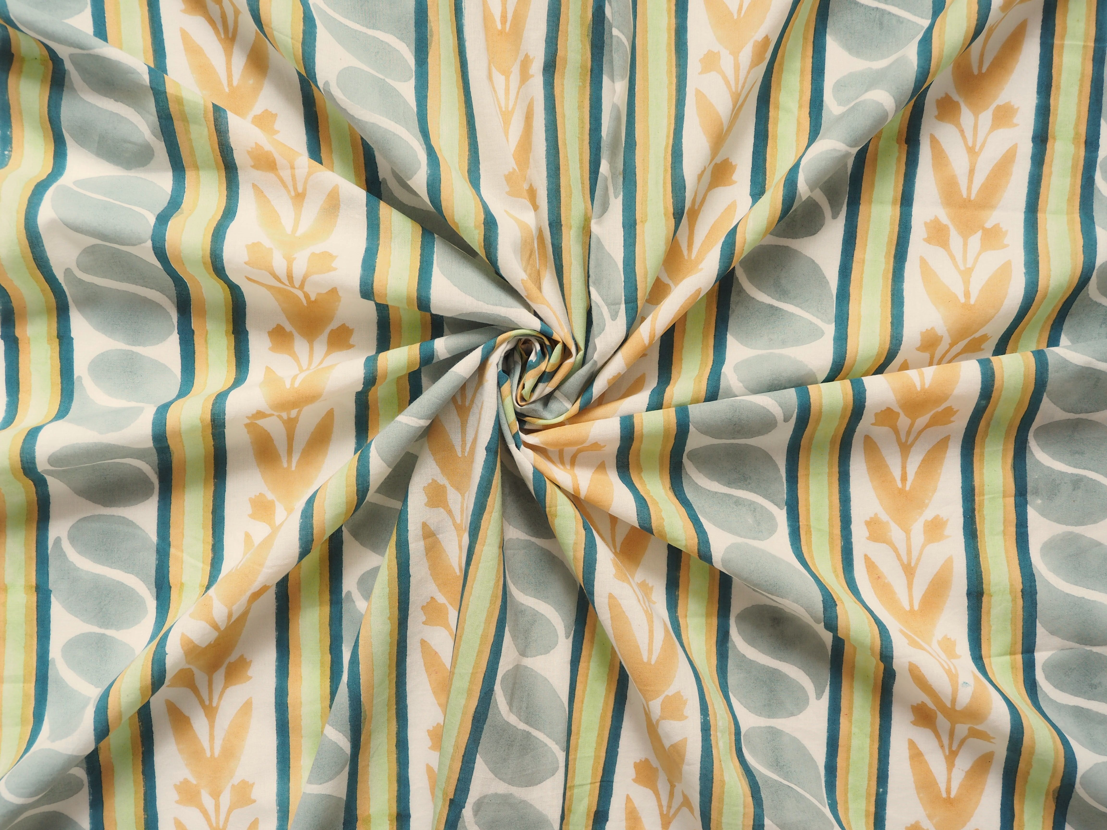 ハンドブロックプリントファブリック f260205