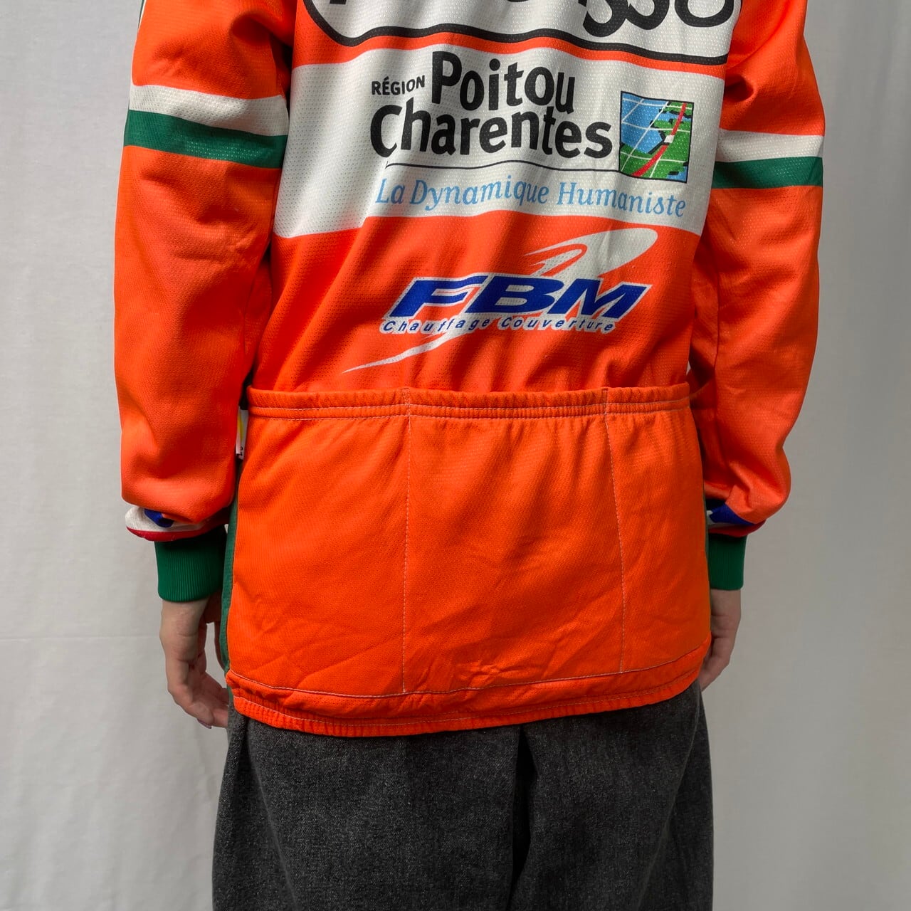 フランス製 DECOUX SPORT 企業ロゴ バックポケット メッシュジャージ