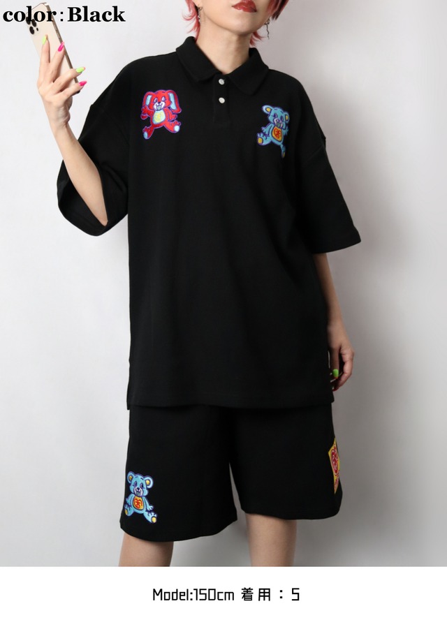 Rabbit and Bear Waffle Polo shirt （ラビット アンド ベアー ワッフル ポロ シャツ）【Ivory】