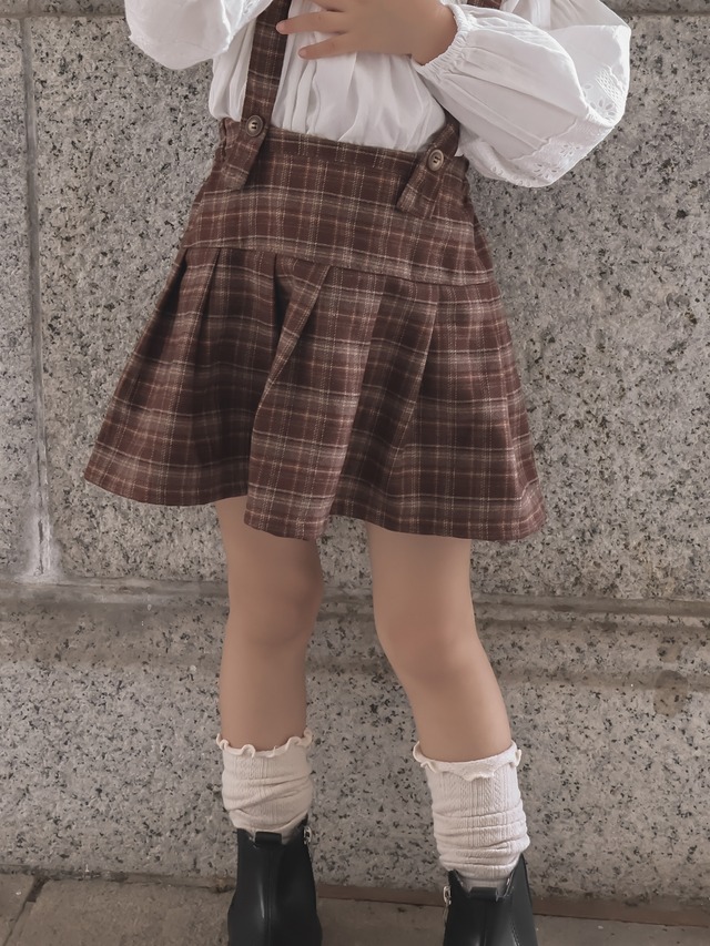 pleats suspender skirt