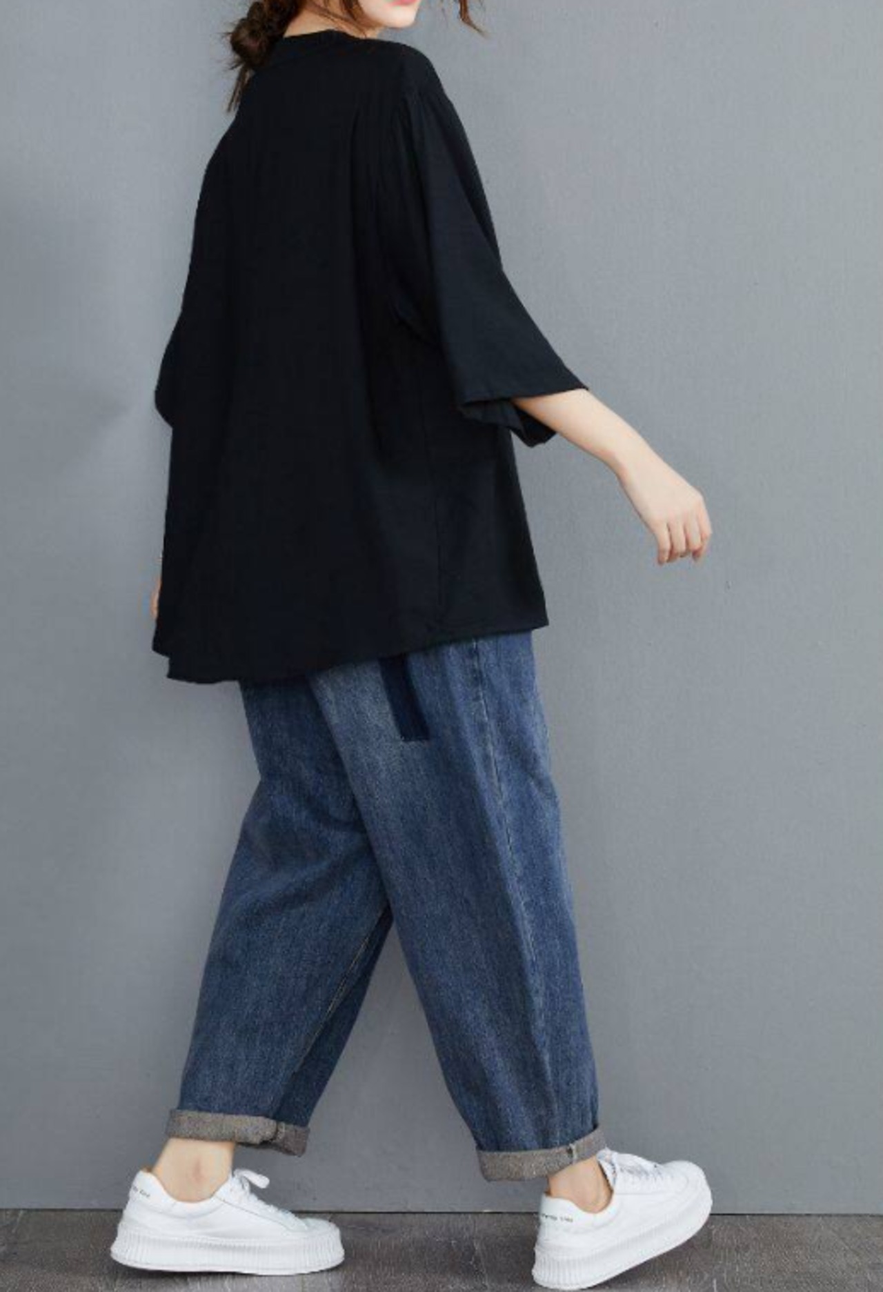 大人の抜け感 リネンナチュラルシャツ