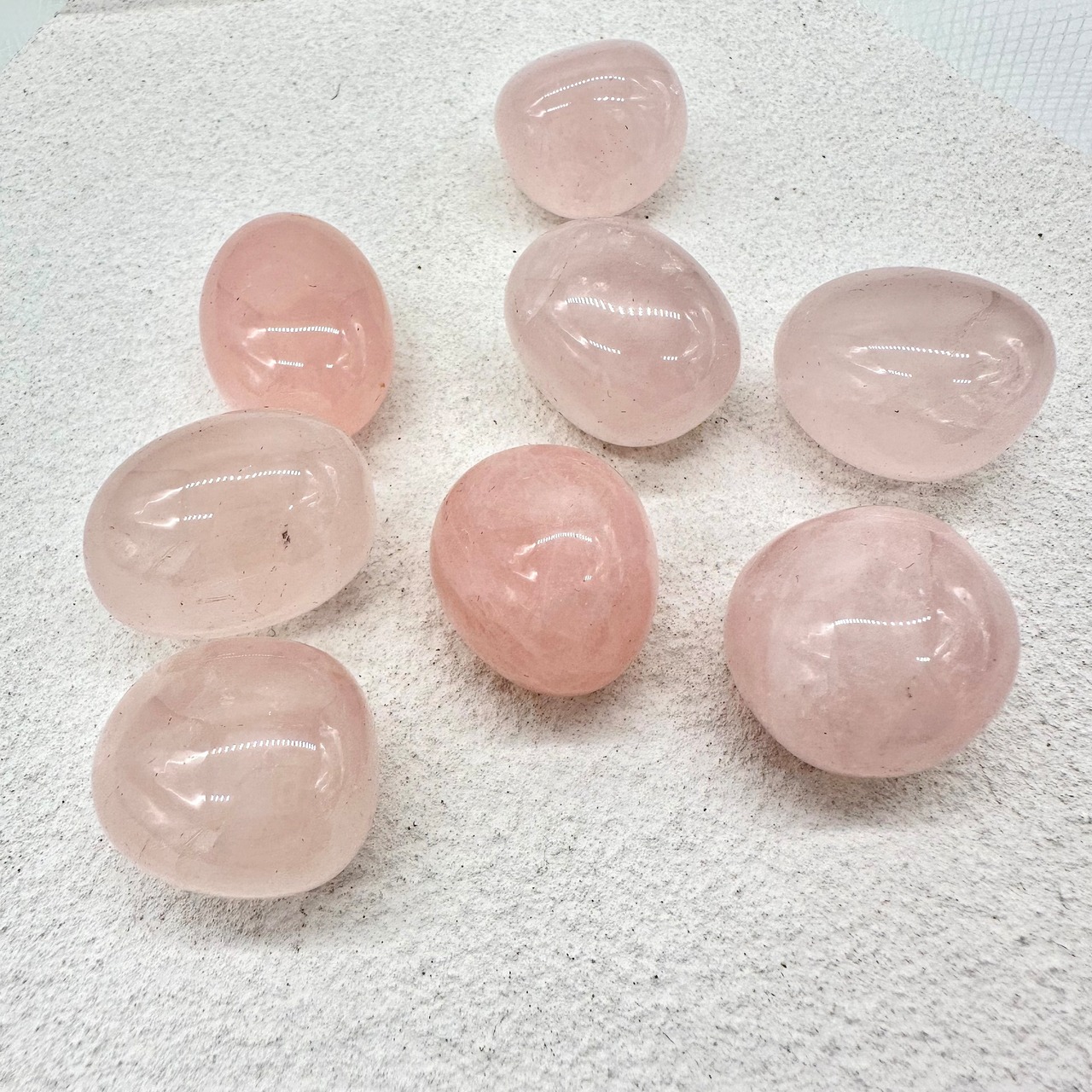 【Suye.】ローズクォーツタンブル（2個セット）｜マクラメキーホルダーや浄化に