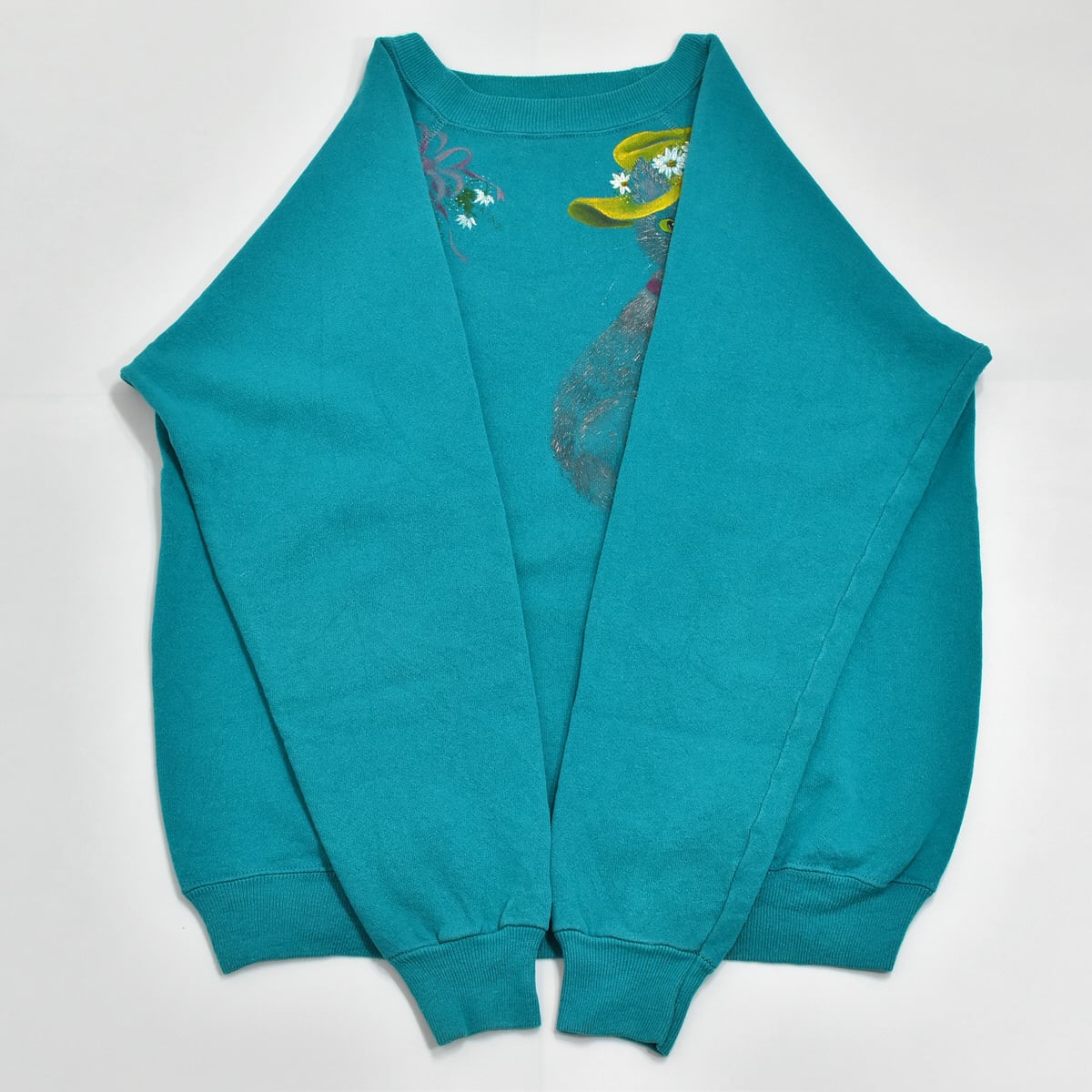 80~90s アメリカ製 Hanes ハンドペイント デザイン スウェット 80~90s アメリカ製 Hanes ハンドペイント デザイン スウェット