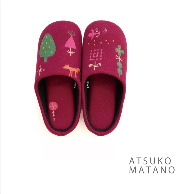 【ATSUKO MATANO（マタノアツコ）】スリッパ「小さな森」