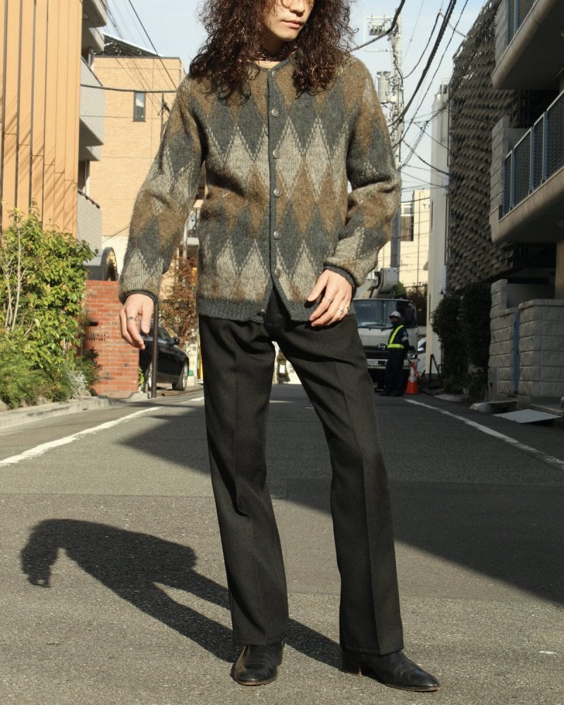 トップス 60s Brent alpaca cardigan Vintage Alpaca Knit Cardigan [BRENT] [1960s-] Long Hair Knit