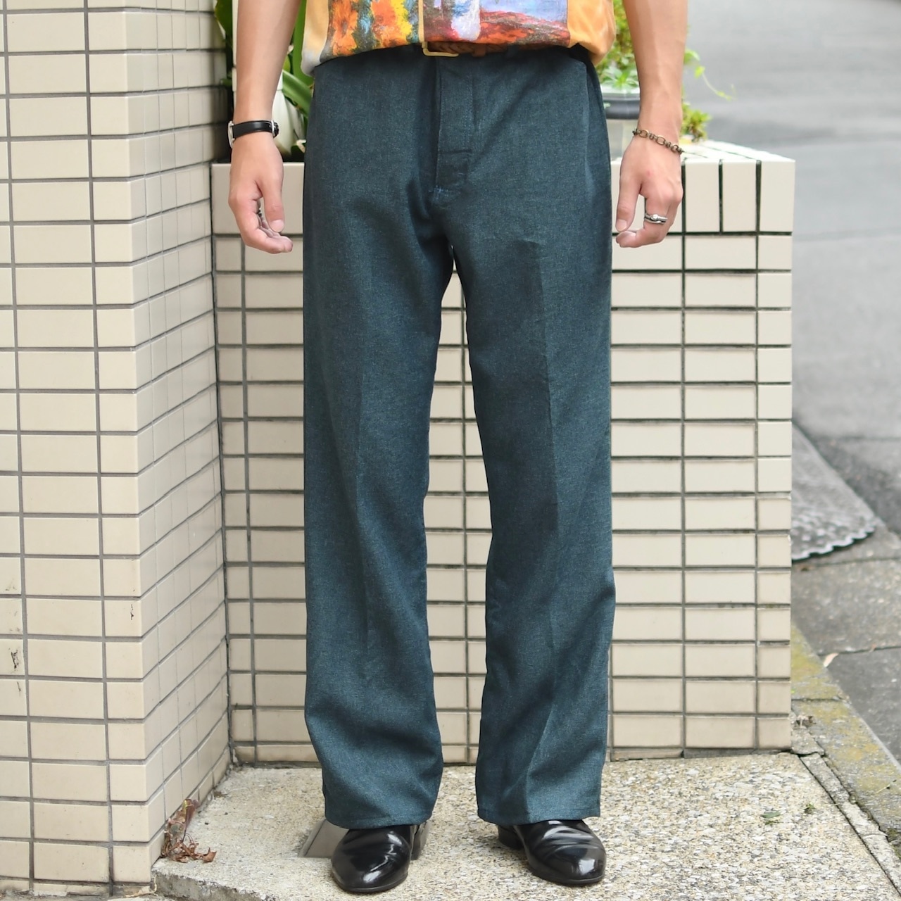 80's~ Wrangler launcher pants blue