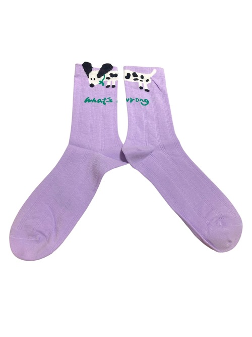 【solmu】jump animal socks（ダルメシアン）