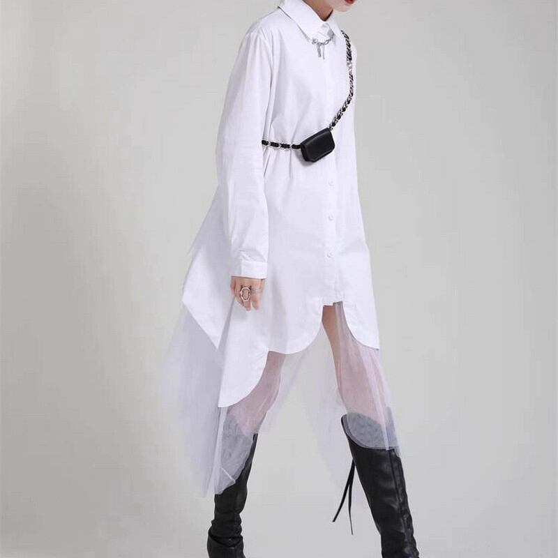 Aラインシャツワンピース A0031