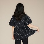 カットジャガード ティアードトップス
