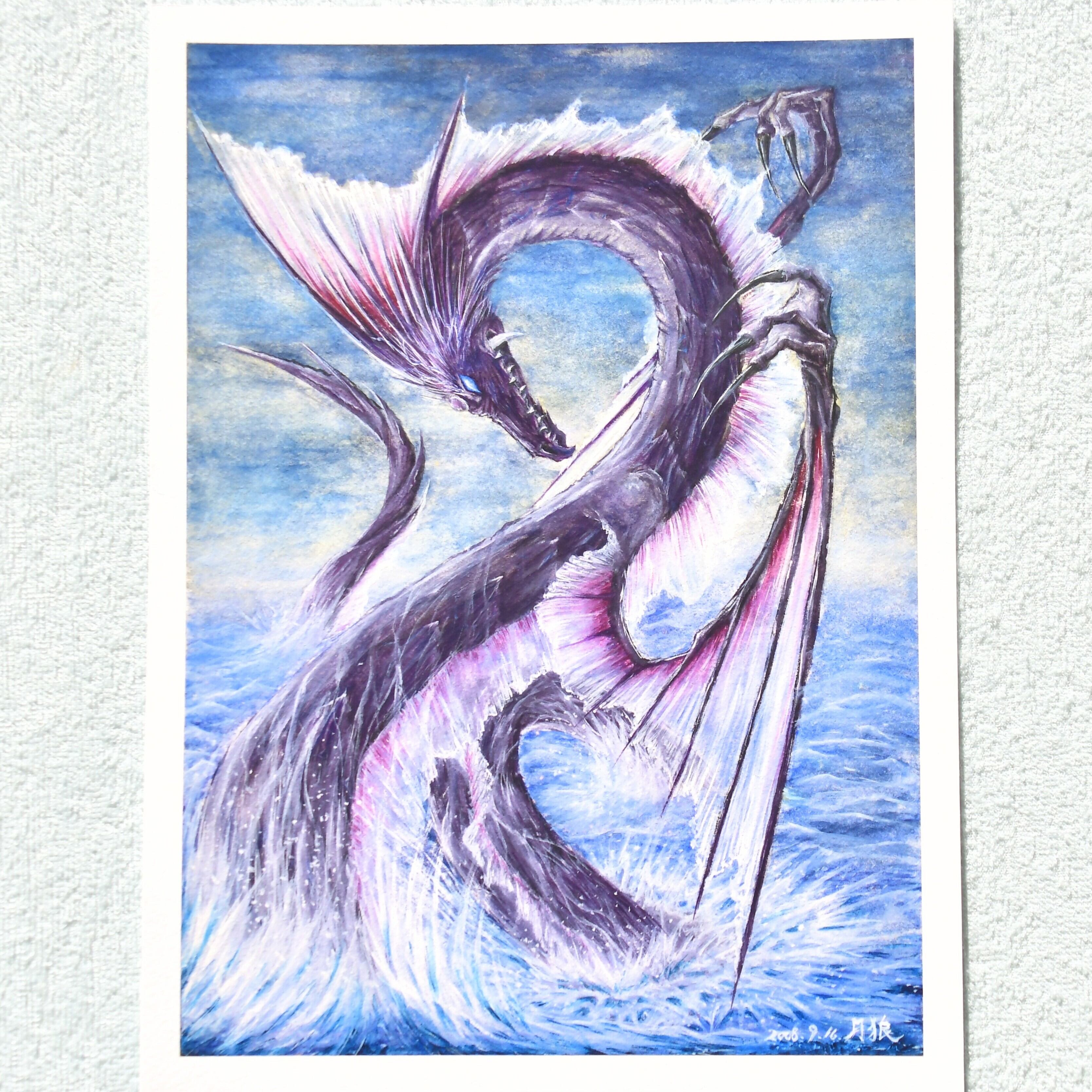 カラフルな水彩画 幻想的な人物像 F 6サイズ カラフルな水彩画 幻想的な人物像 F 6サイズ 【公式通販】