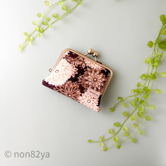 ほどよいお財布 花群生紋様 秋風