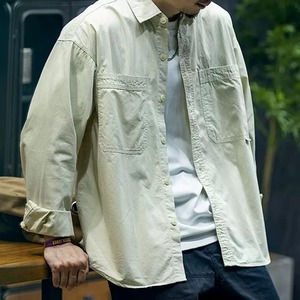 無地 コットンカジュアルワークシャツ 3カラー 10160