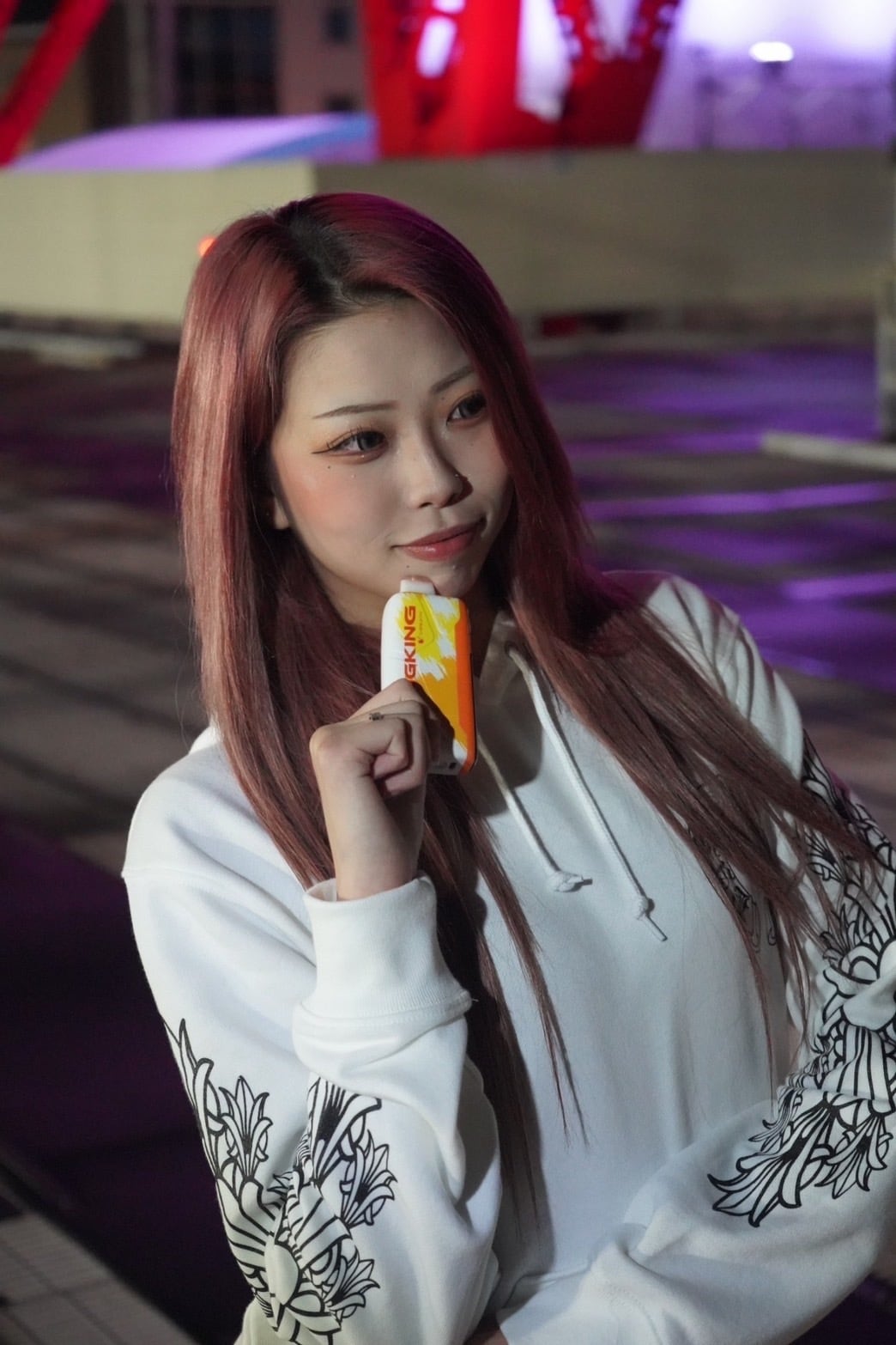 DAstyle Floral pattern Parker 【WHITE×BLACK】 | DAstyle