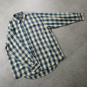 90s Timberland Buffalo plaid cotton shirt XL 古着