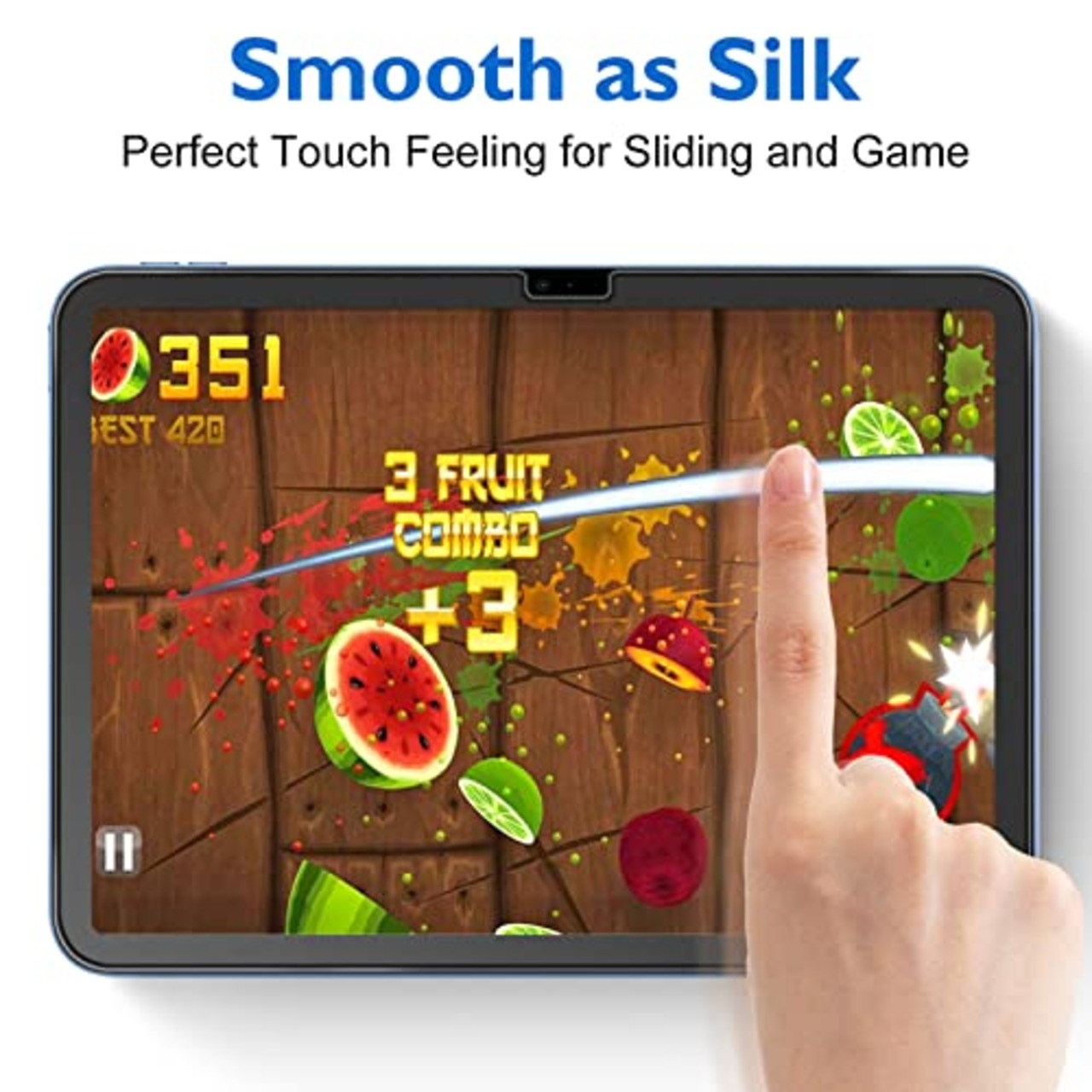 Mothca iPad 第11世代(A16)2025用/iPad 第10世代 10.9 インチ 2022用 ガラスフィルム アンチグレア 保護フィルム ガイド枠付き さらさら ゲームフィルム 日本旭硝子製素材 指紋防止 反射防止 飛散防止 キズ防止 撥水撥油 硬度9H