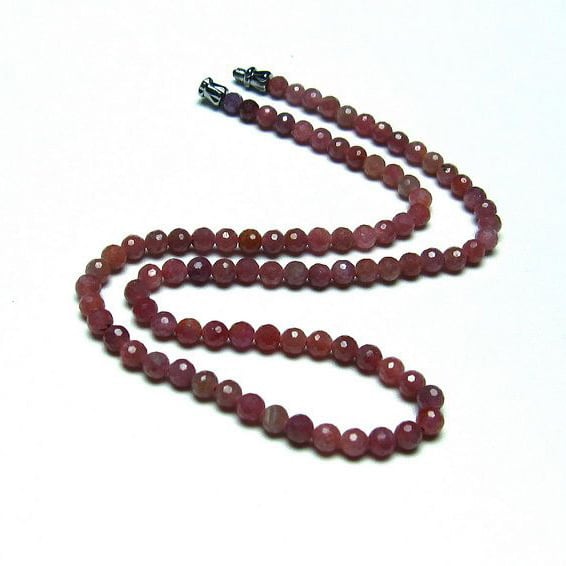 ルビー ネックレス 128面カット [M便 1/5] 113-307