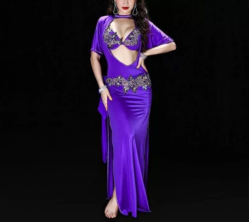 ベリーダンス　バラディドレス ベリーダンス衣装 バラディ ドレス シャービードレス ピンク ミント