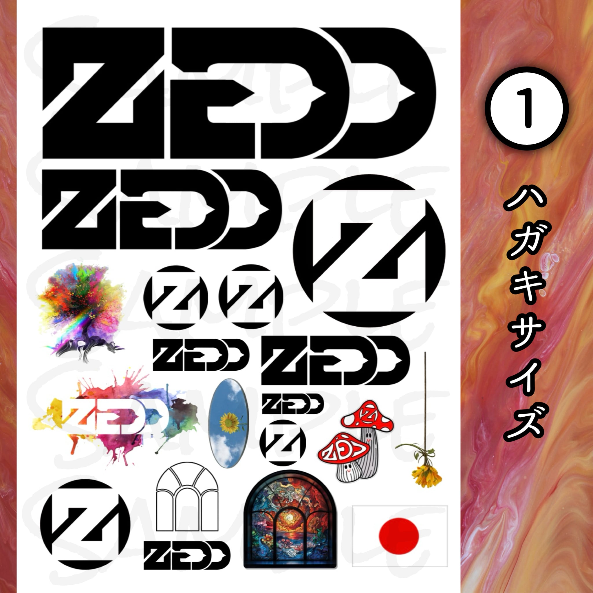 白黒Ver.】ZEDD タトゥーシール | 【タトゥーシール】フェス・ライブ用