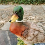 かわいいアヒル 置物 鳥彫刻 アウトドア ガーデンレジンクラフト 庭 置物