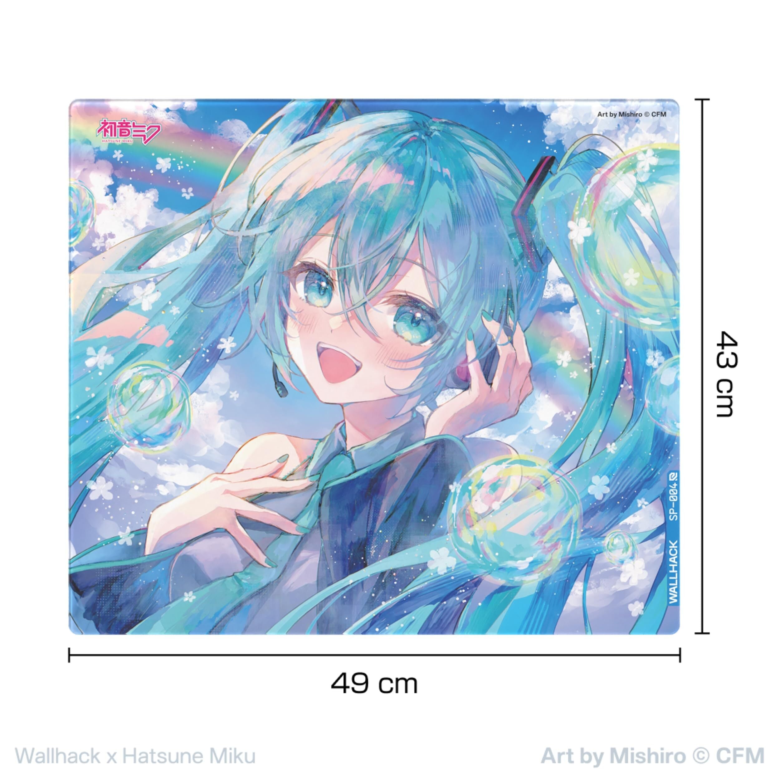 Wallhack × 初音ミク ガラス製ゲーミングマウスパッド – コラボ