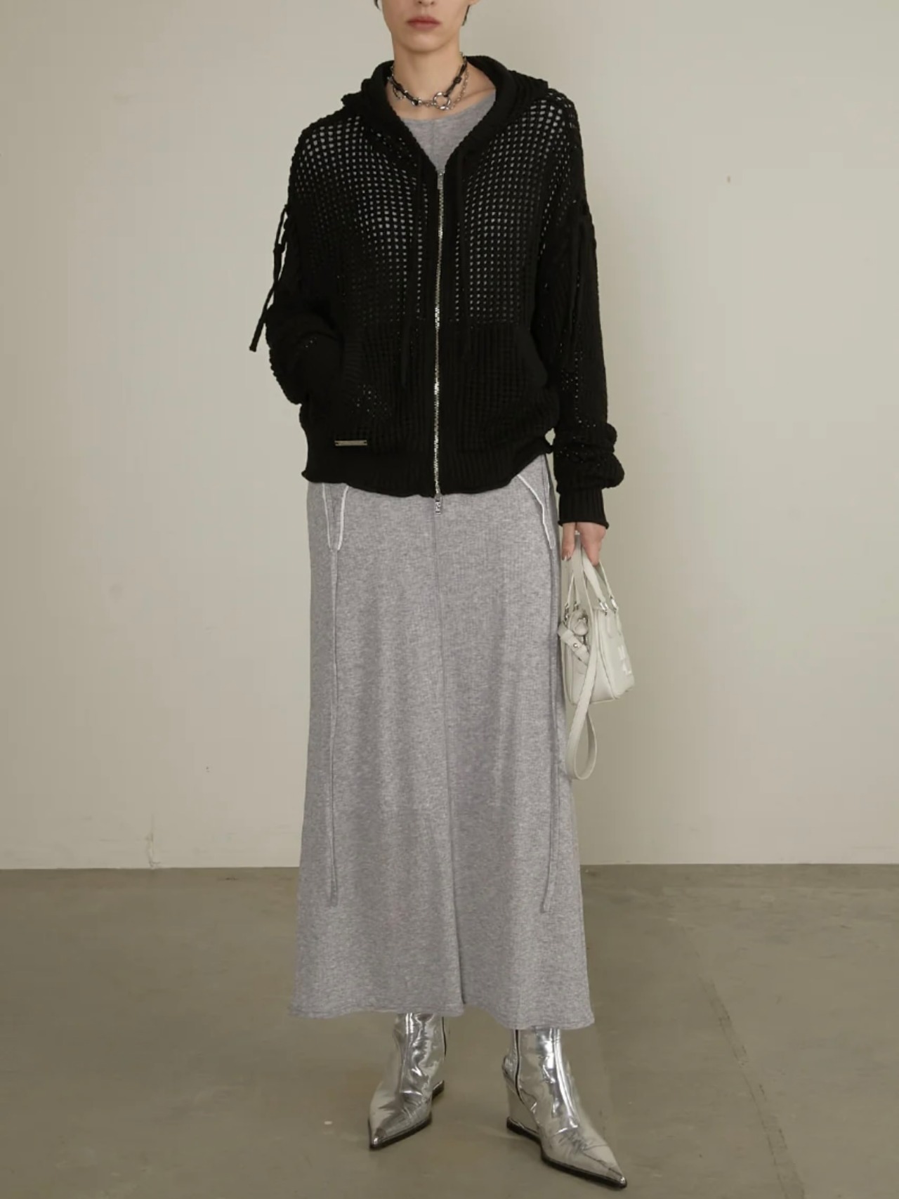 【25SS】PRANK PROJECT プランクプロジェクト / Mesh Knit Hoodie / フーディ - 4