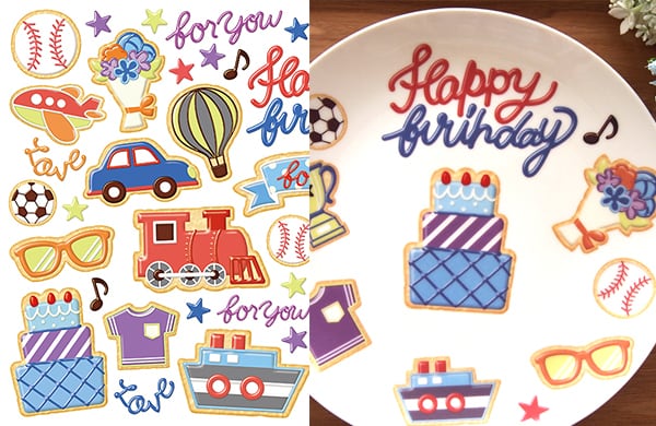 アイシングクッキー ボーイ A3サイズ(ポーセリンアート用転写紙)