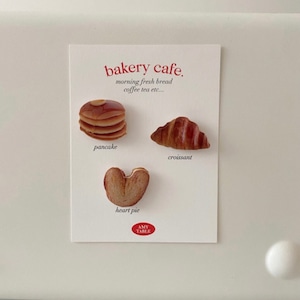 bakery mugnet set 2type / ベーカリー マグネット セット パンケーキ クロワッサン 磁石 韓国 雑貨