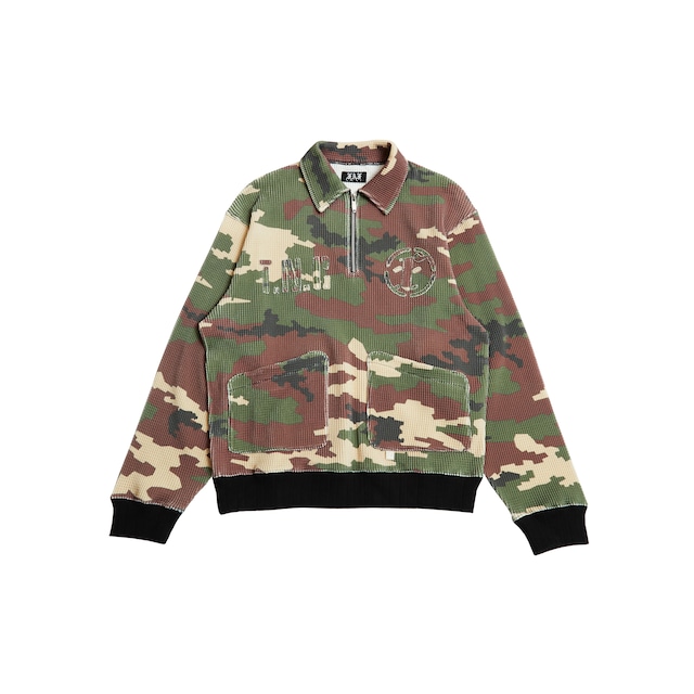 FAKE AS FLOWERS / THERMAL HALF ZIP PULLOVER