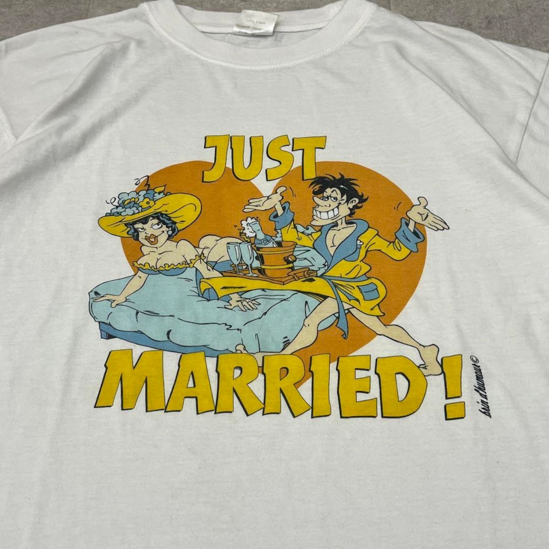 90s ユーロビンテージ Tシャツ エロT ジョークT tee ビンテージT 白 