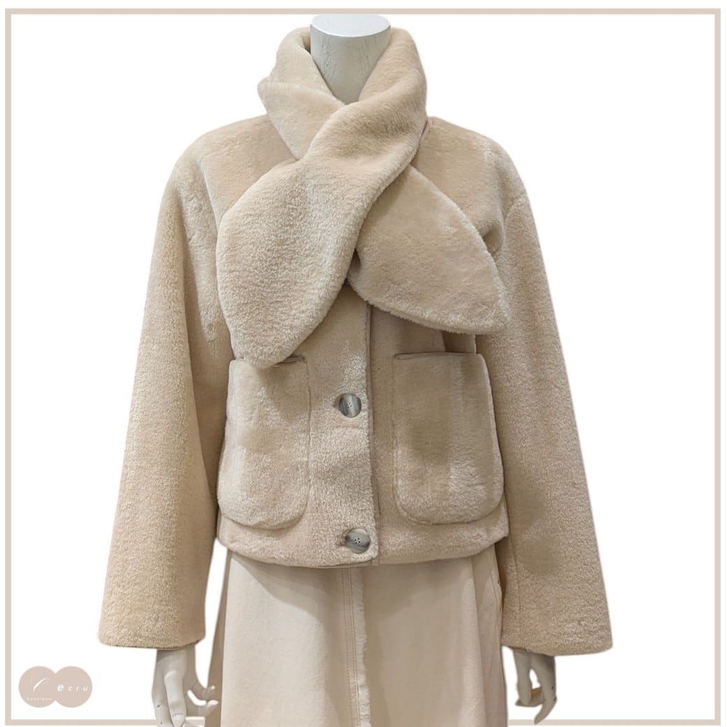 MARELLA ] フェイクファー ショートコート | ブティックエクリュ