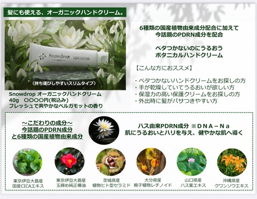 【髪にも使える】SDオーガニックハンドクリーム（ベルガモット）