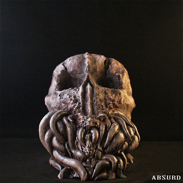 【１点物】【超限定】 ABSURD レア ヘッドフィギュア 石粉粘土 オリジナル インテリア ホラー 高さ14cm　Cosmic horror Kun