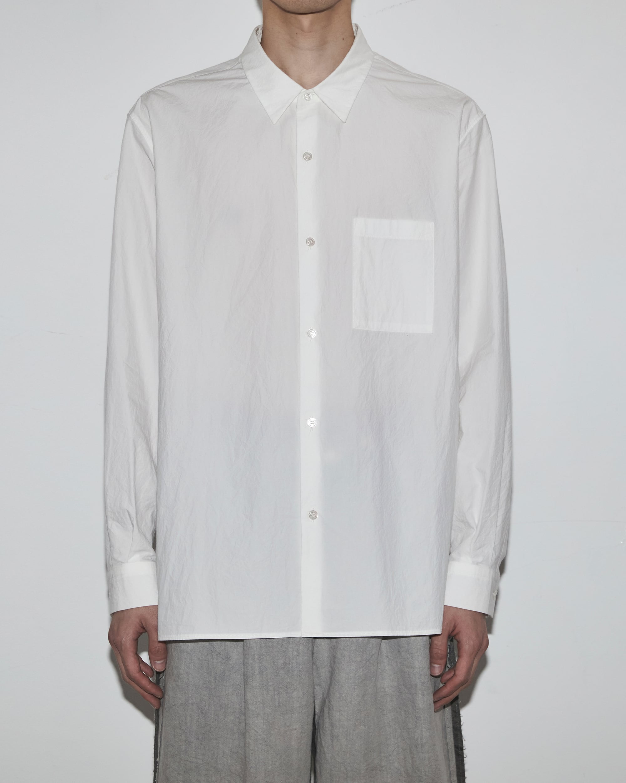 CONTROLLA+ linen blend cotton basic shirt