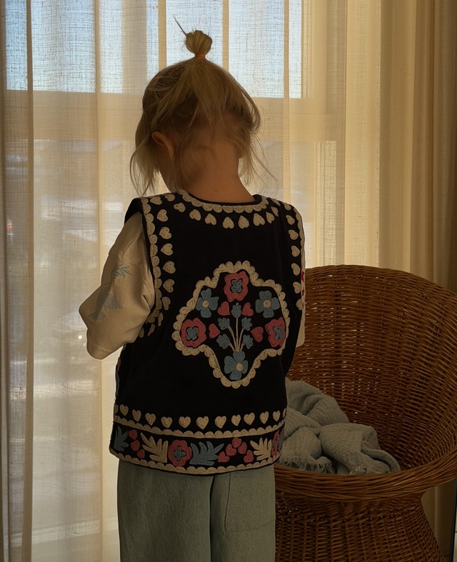 《即納》SISSEL MINI / TIMOTHY MINI VEST - Leftover Fabric Navy