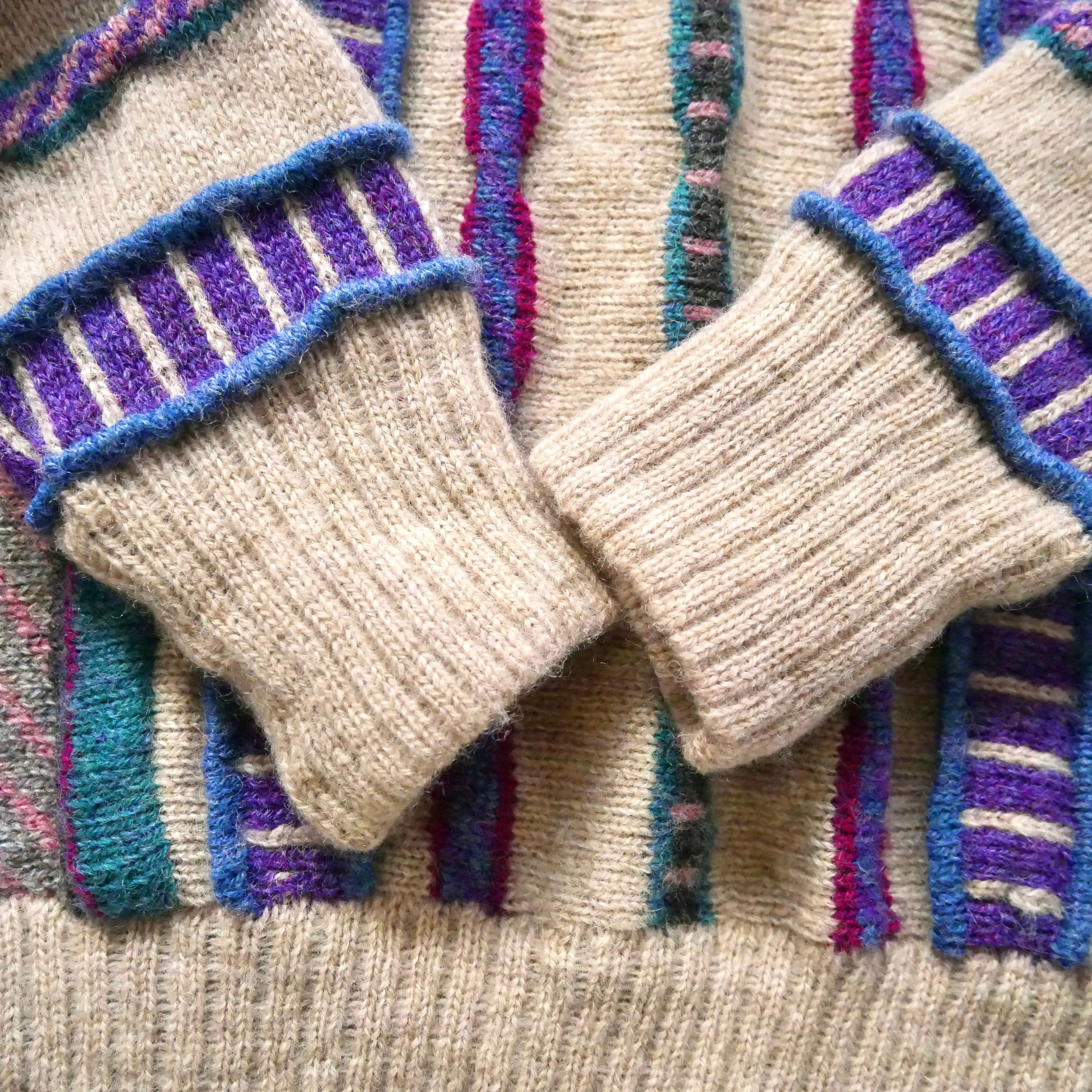 80s vintage madein Scotland nordstrom 3D knit 80年代 ヴィンテージ