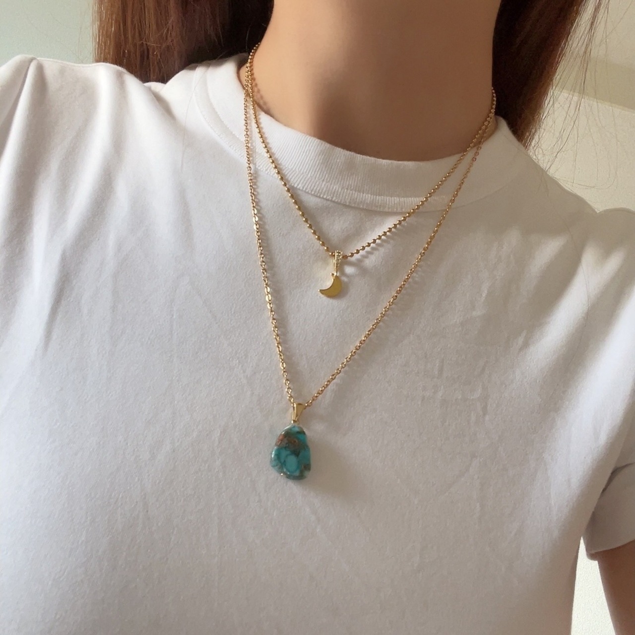 mini moon necklace ［GSN070］