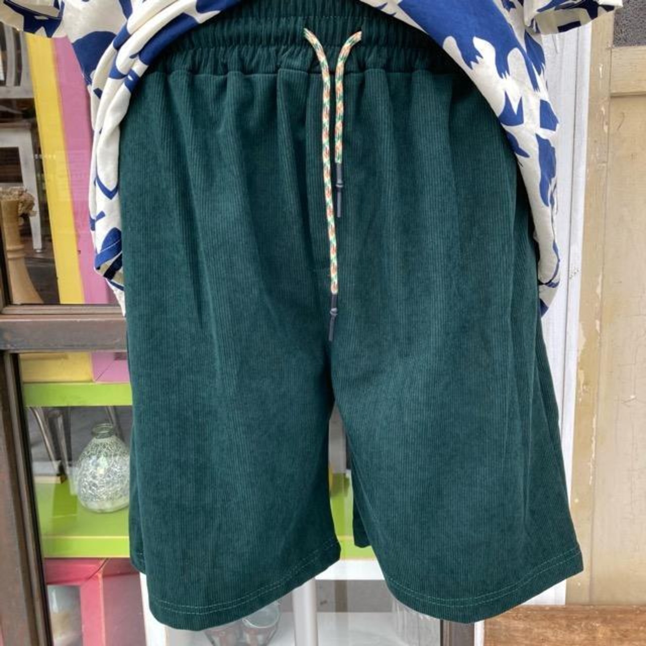 Topanga Men's コーデュロイパラコードショートパンツ ダークグリーン