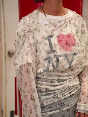 MAISON SPECIAL(メゾンスペシャル)“ Sheer Layered Drape Top”