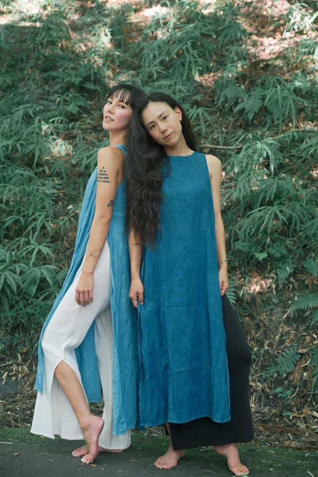 Indigo Dyed Linen Top