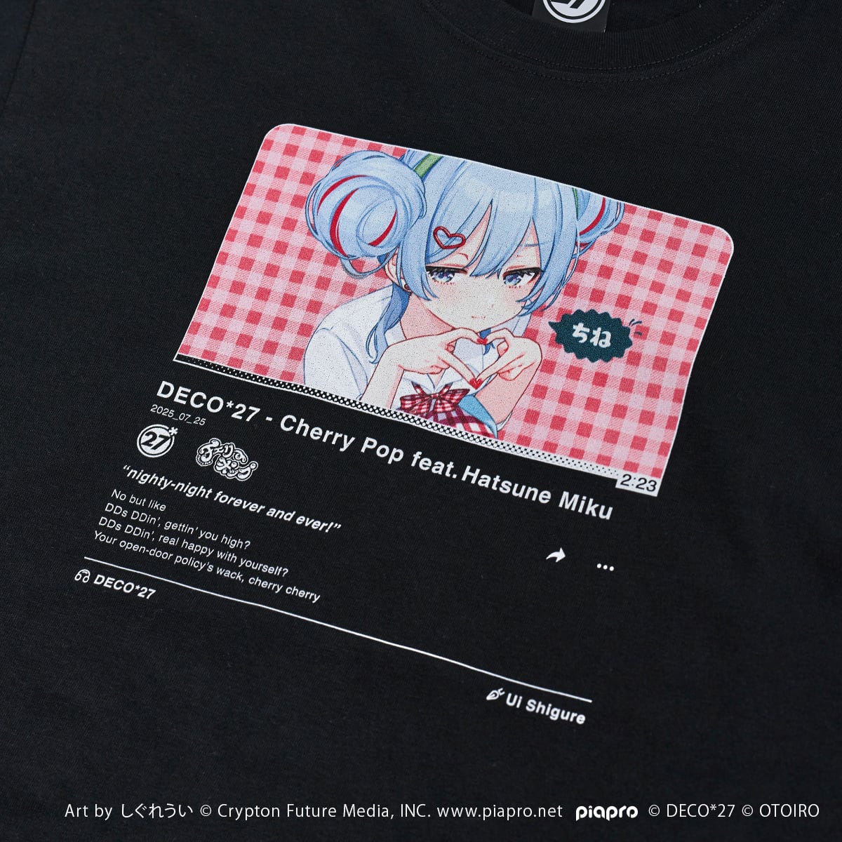 トミポップ　ボルト　195 新品未使用　逆さウメイロ　アバロン　アワビ貼り チェリーポップ】サムネイルTシャツ / ブラック【予約対象商品