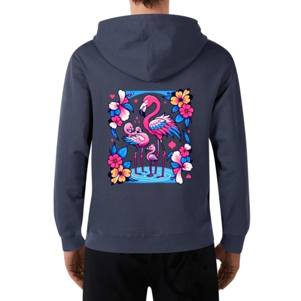 Unisex Front & Back Printing Cotton Hoodie 4605